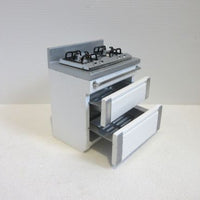 Komfur gas hvid/sølv