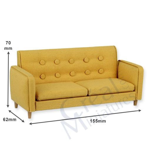 Sofa gul stof