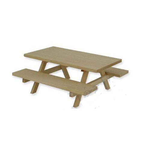 havebord m/ 2 bænke ubh. træ