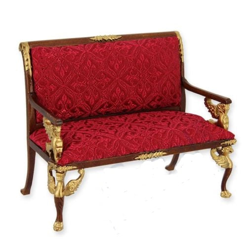 Sofa valnød/guld