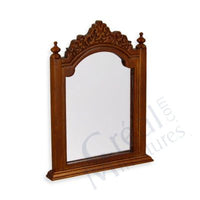 Spejl m/ udsæringer louis Philippe, valnød