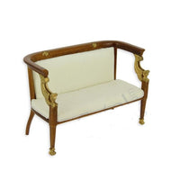 Sofa Empire, valnød / guld