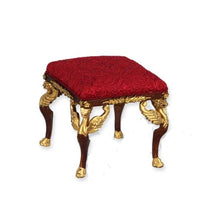 Fodskammel valnød/guld