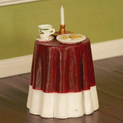Julemandens snack bord m/kop te, lys og chokolade, RESIN