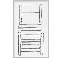 delsbogården ,, skansen " stol, kit