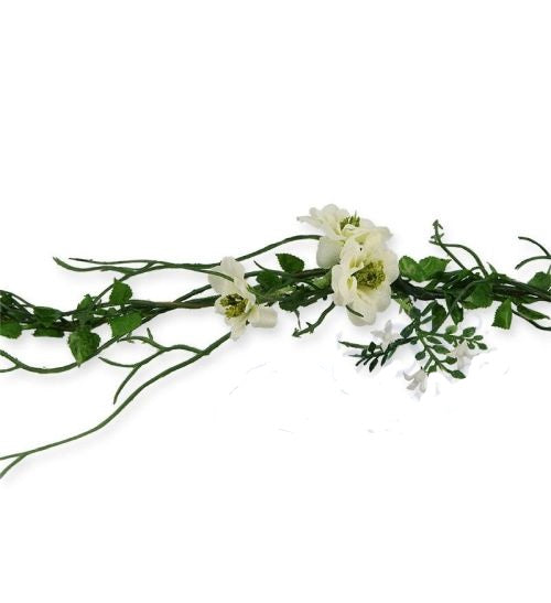 Blomsterranke m/ hvide blomster
