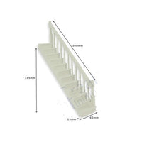 Trappe med højre gelænder, hvid