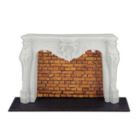 Stor Rokko pejs louis XV, gips