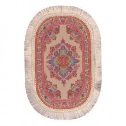 Gulvtæppe oval tyrkisk pink