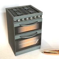 Gaskomfur m/ dobb.ovn sølvf. kunststof