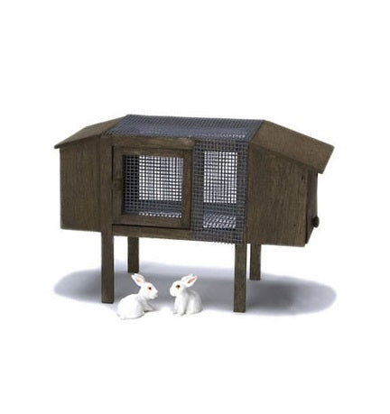Kaninbur med 2 kaniner