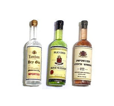 Liquor-gin-scotch whisky 3 fl.