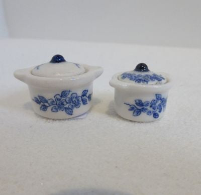 2 porcelænsgryder