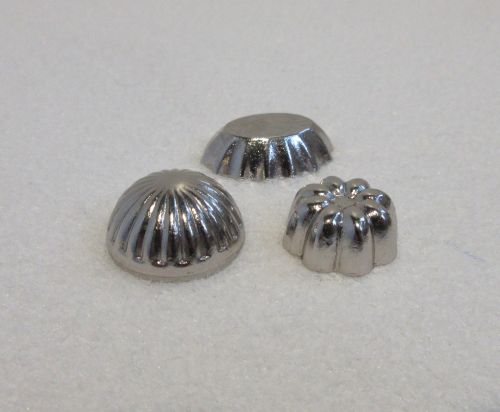 Kageforme metal ,,sølv" 3 stk.