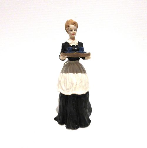 Dame med kaffe-servering Resin
