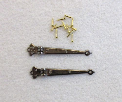 Silver long hinges 2 stk. + søm