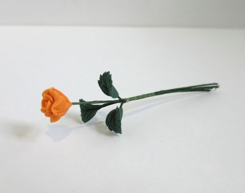 Orange rose m/blade, fimo