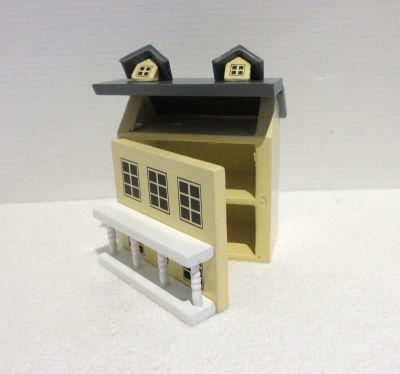 Dukkehus til dukkehuset de luxe kan åbnes, gul