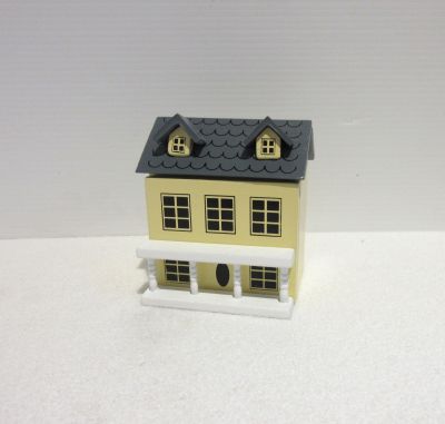 Dukkehus til dukkehuset de luxe kan åbnes, gul