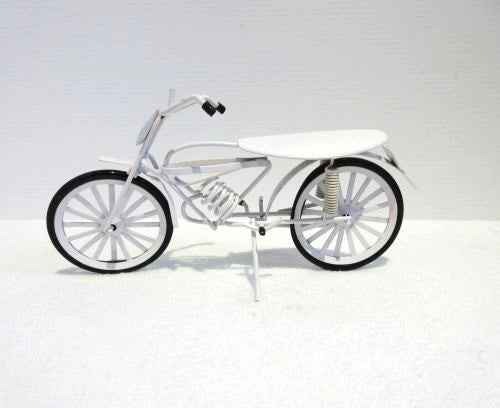 motorcykel hvid metal