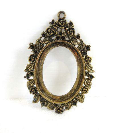 guldramme oval metal