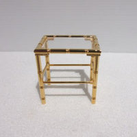 Mini Mundus natbord messing m/ ægte glas