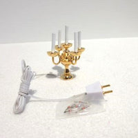 5 armede kandelaber, messing