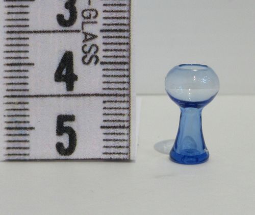 Mundblæst hyacintglas, blå glas