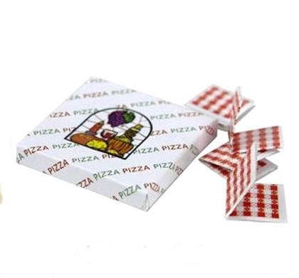 Pizzakarton + 4 servietter
