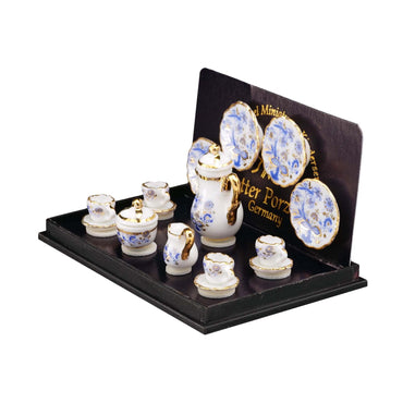 Kaffestell 15 dele Reutters Blue onion/guld