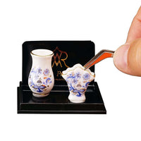 Vaser 2 stk  Blue onion/guld