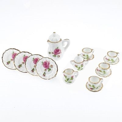 Kaffestel, Rosedeco 4 pers. 15 dele