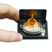 Cognac m/ 2 glas på metalbakke