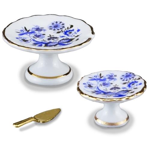 2 Stk. Porcelæns opsatse + kagespade