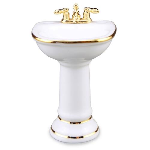 Håndvask hvid/guld