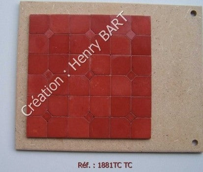 Klinker farve: Teacotta 45 stk. ( 1,88 x 1,88 - 0,68 x 0,68 cm)
