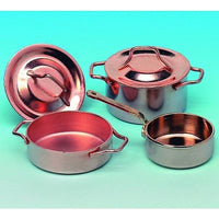 2 gryder + 1 pande,  kobber ( ikke komfur )