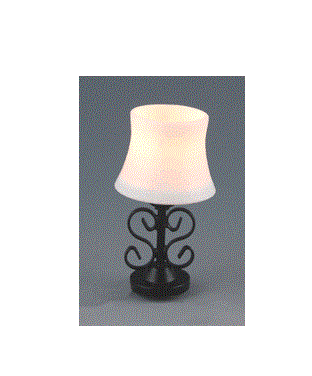 Bordlampe sort metal