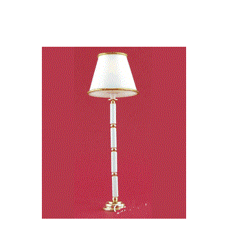 Standerlampe hvid / guld