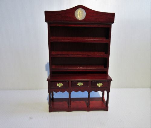 Victoriansk dresser / køkkenreol i mahogny