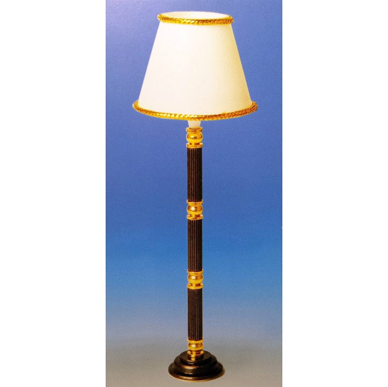 Gulvlampe m/ mørk bronzeret fod