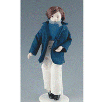 Dukke, mand i hvide bukser