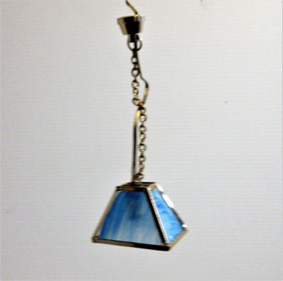 Loftlampe blå / messing