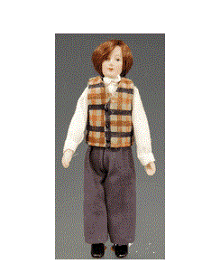 Dukke, mand m/ vest