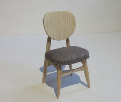 Spisebordsstol moderne, ubehandlet asketræ