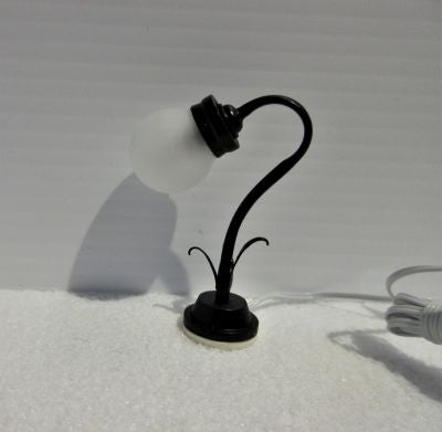 Bordlampe, sort metal