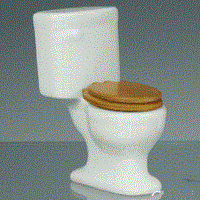 Toilet, hvid porcelæn