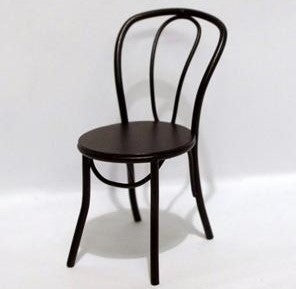 Cafe stol sort metal