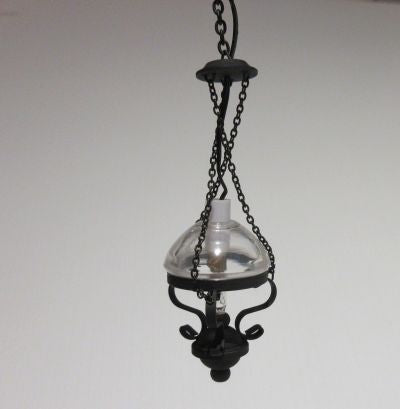Køkken loftlampe, sort metal