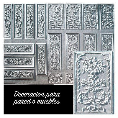Vægpanel, præget ornamenter